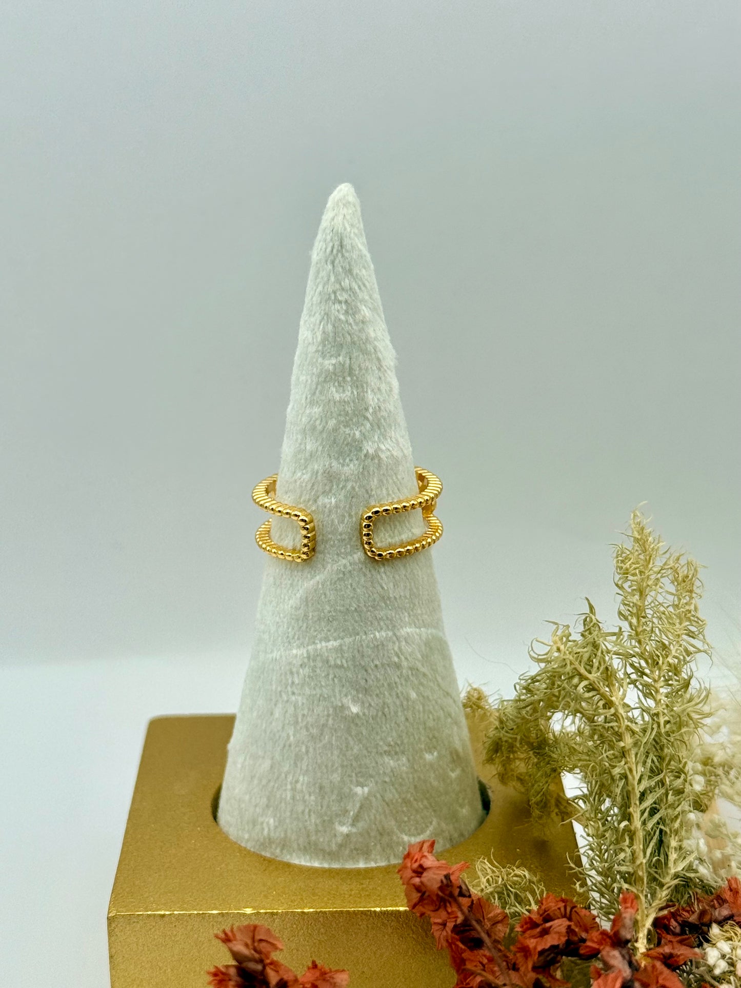 18k Gold Plated Sterling Silver Butterfly Ring