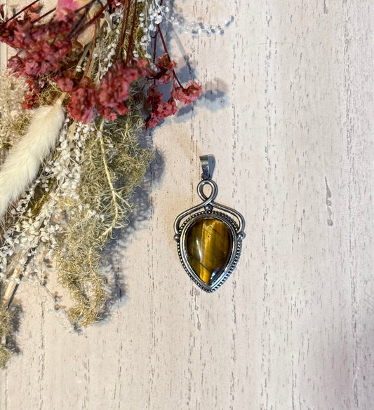 ✨ Crystal Harmony Tigers Eye Pendant
