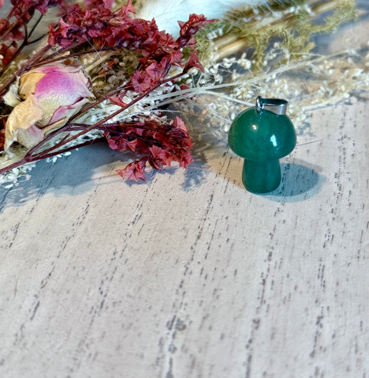 Aventurine 💚 Mushroom 🍄 Pendant