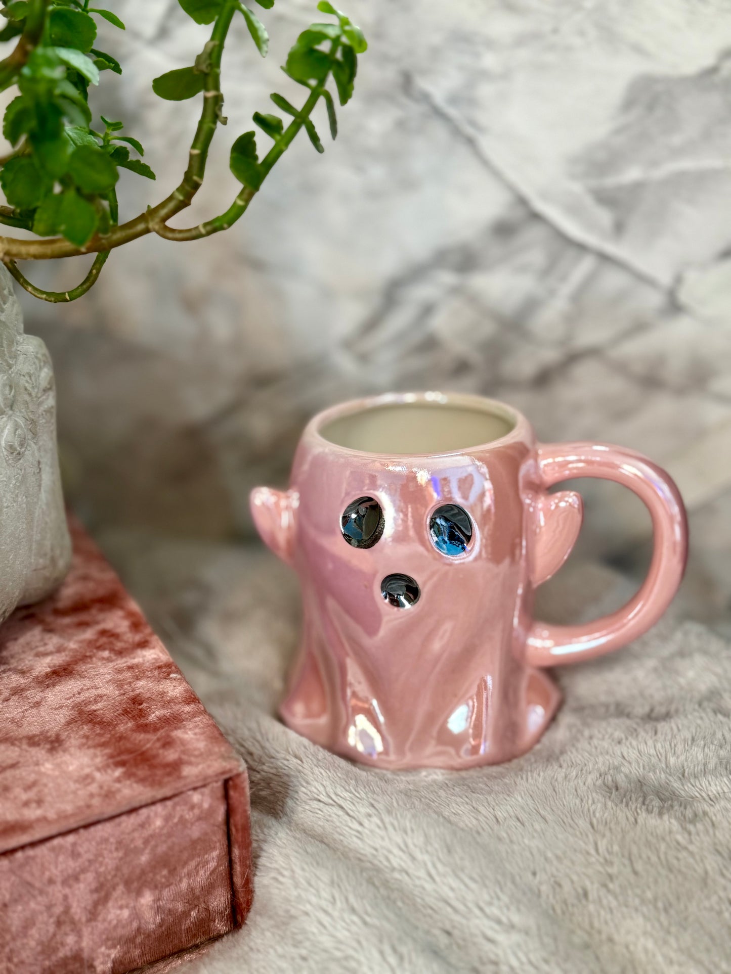 Pink Ghost Ceramic Mug