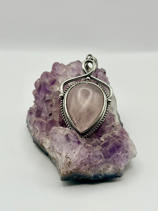 ✨ Crystal Harmony Rose Quartz Pendant