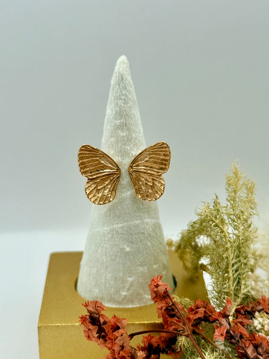 🦋 Bronze Fashion Butterfly Ring