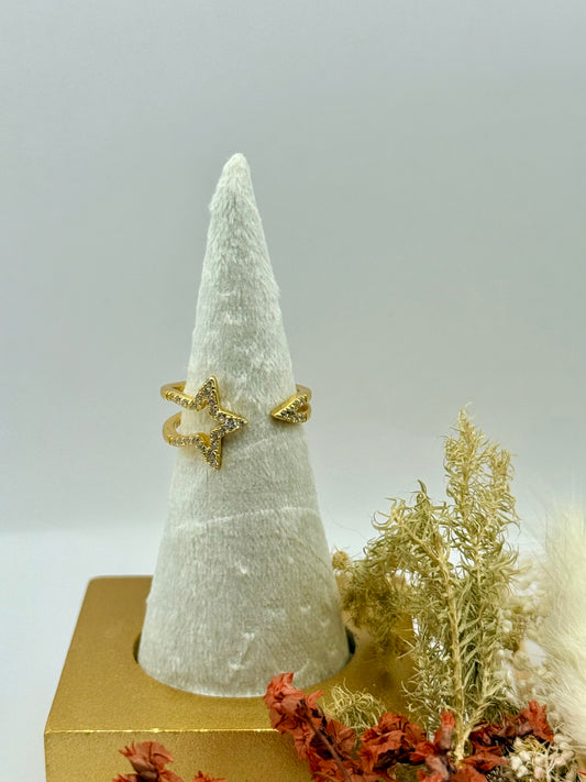 18k Gold Plated Sterling Silver Shooting Star Ring