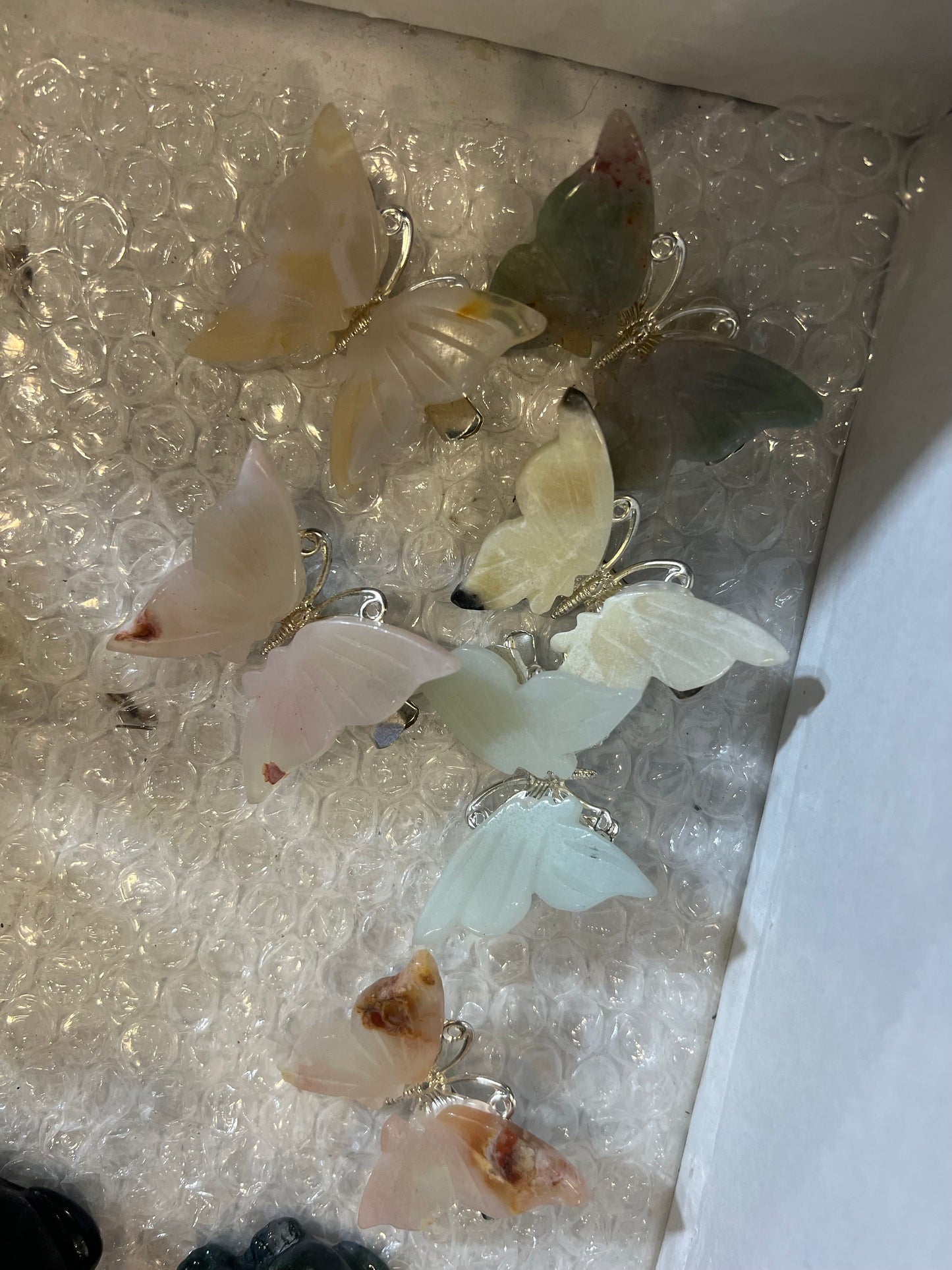 Butterfly Gemstone Clips