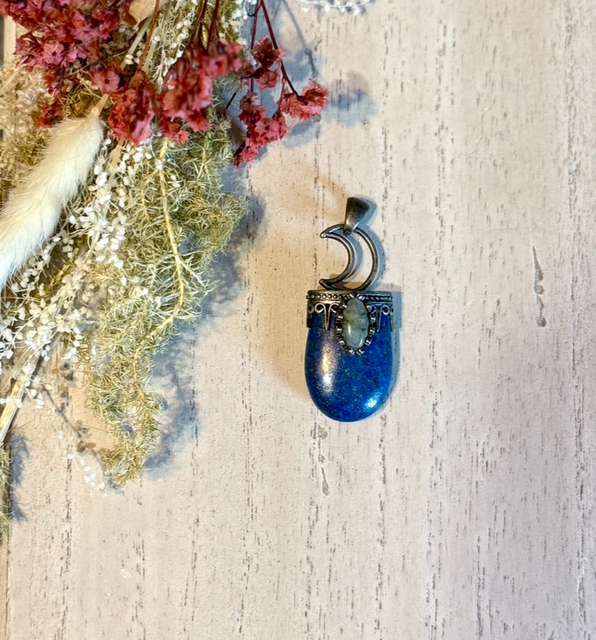Lapis Lazuli Mystic Moon Pendant