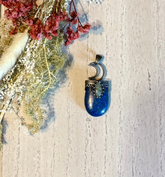 Lapis Lazuli Mystic Moon Pendant
