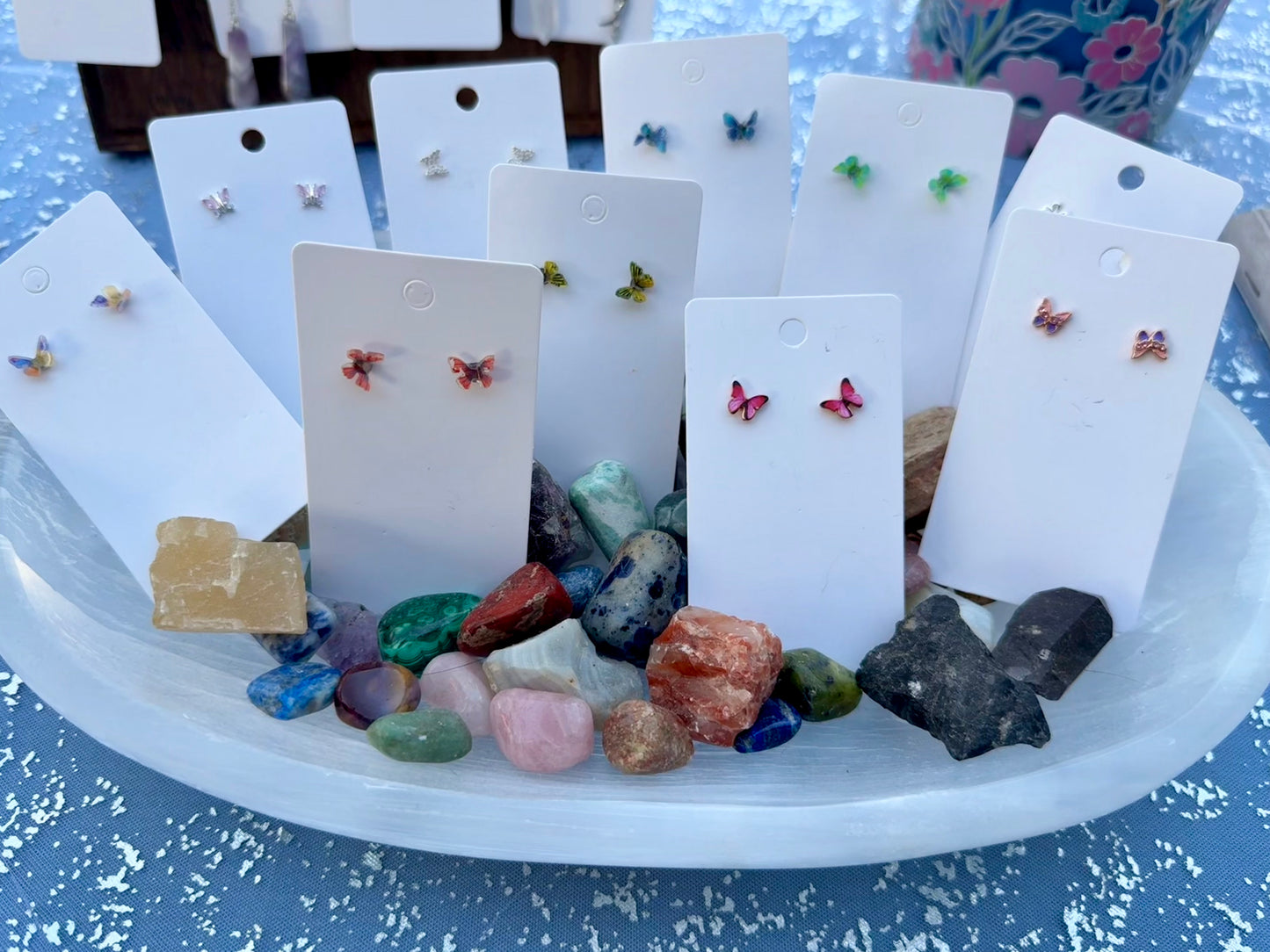 Colorful Butterfly Studs w/ Stainless Steel Posts