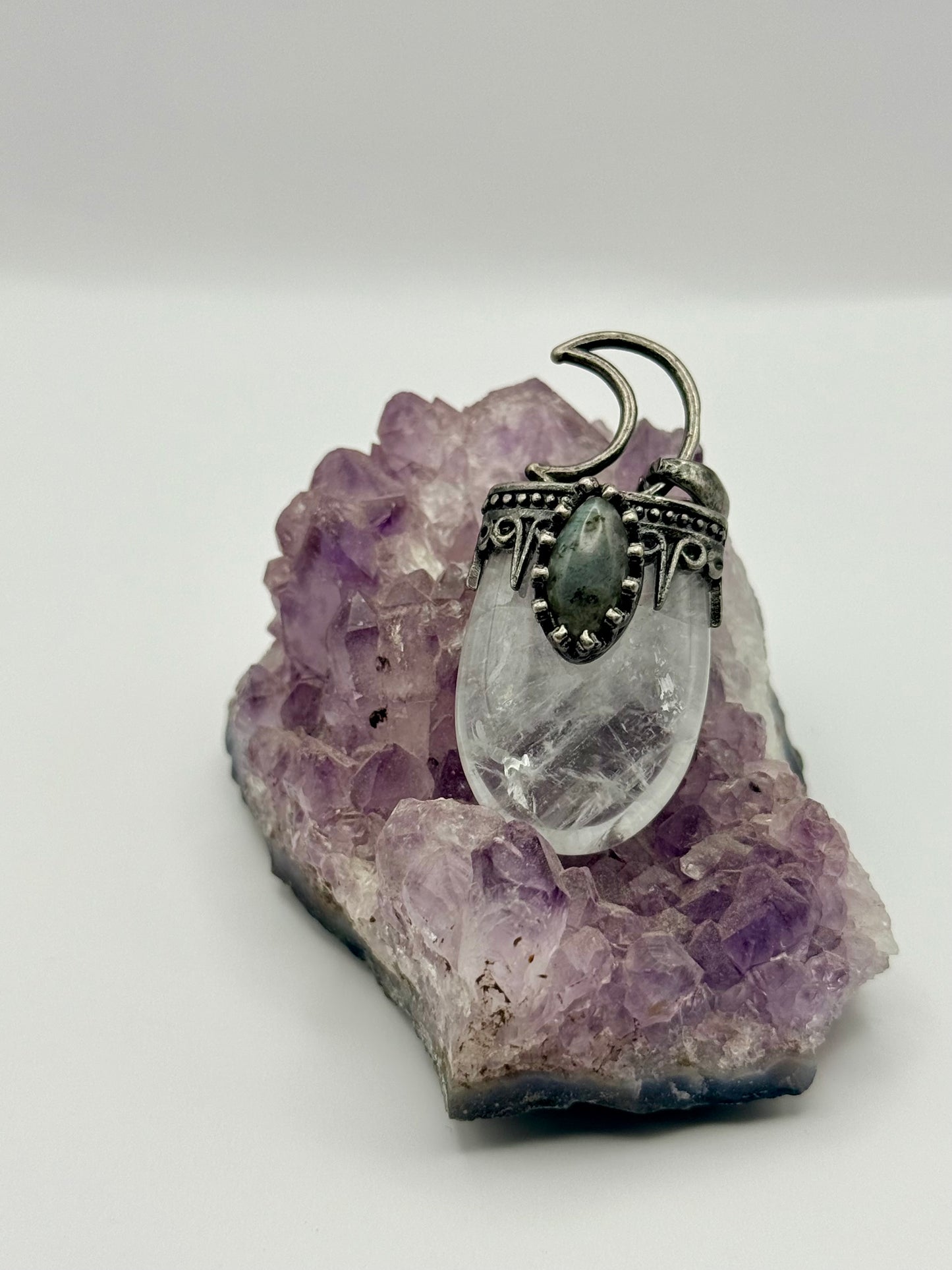 Clear Quartz Mystic Moon Pendant