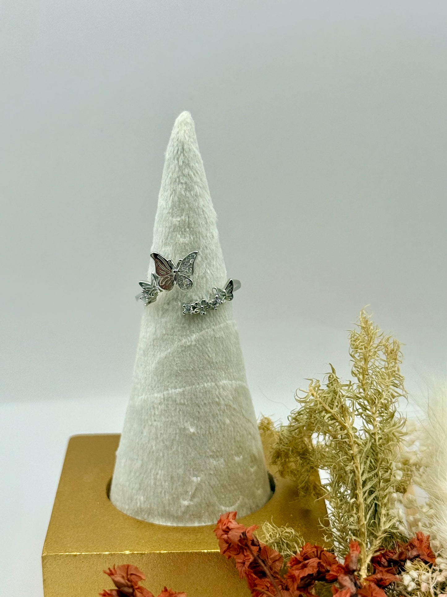 Sterling Silver Butterflies Ring