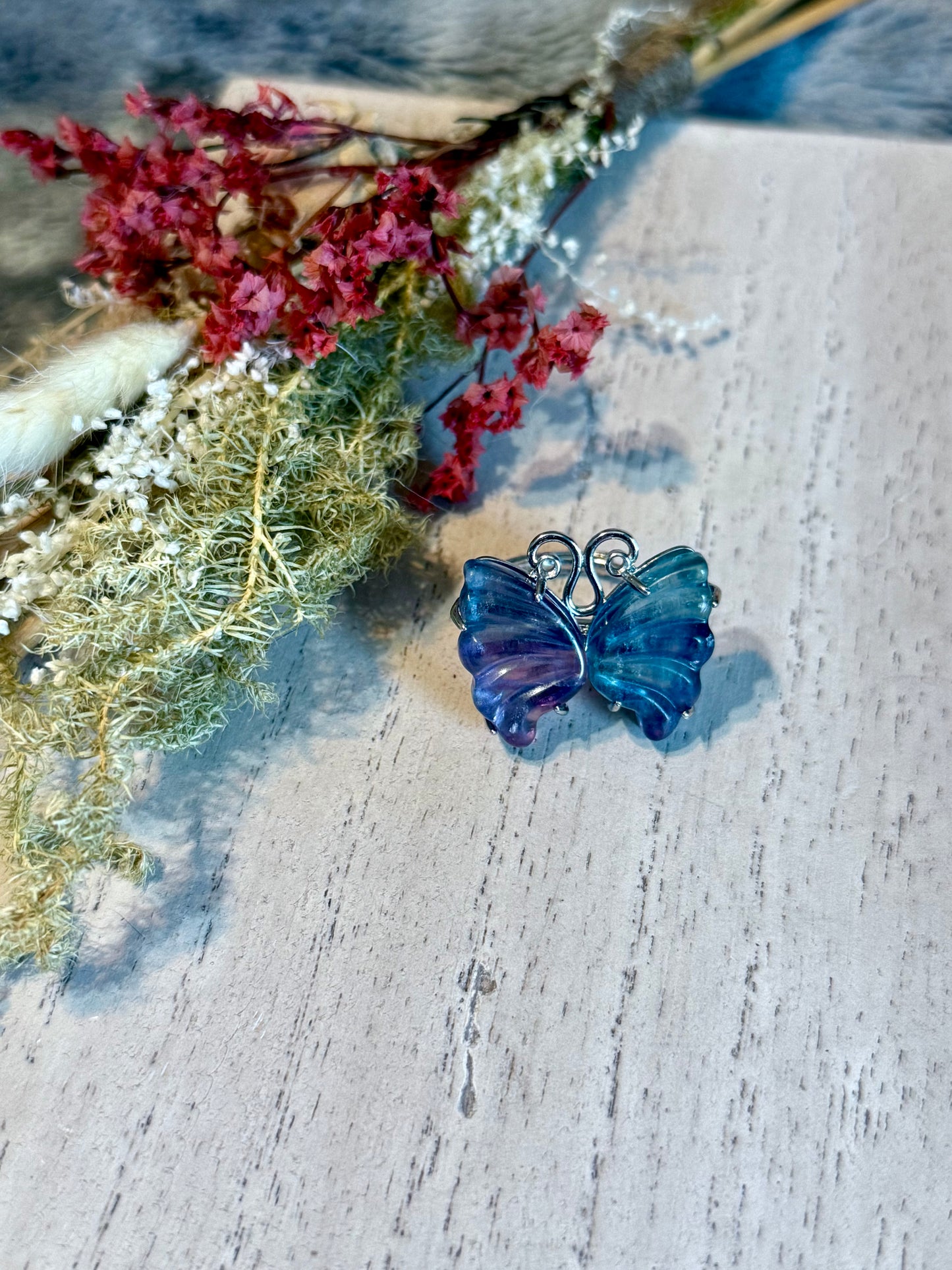 Blue Sacred Flutter Butterfly 🦋 Ring