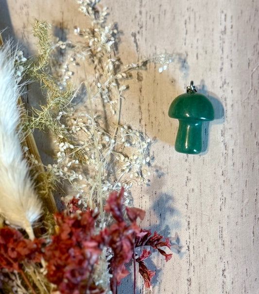 Aventurine 💚 Mushroom 🍄 Pendant