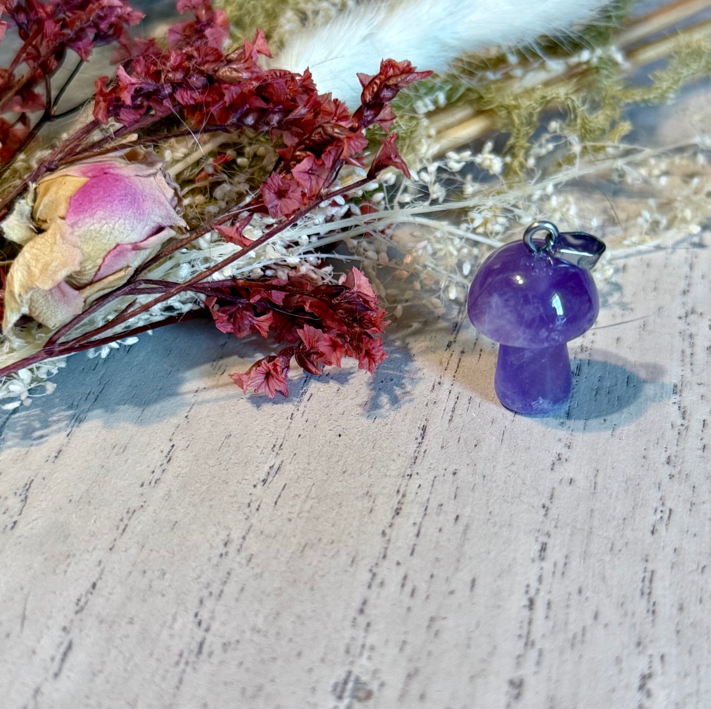 Amethyst 💜 Mushroom 🍄 Pendant