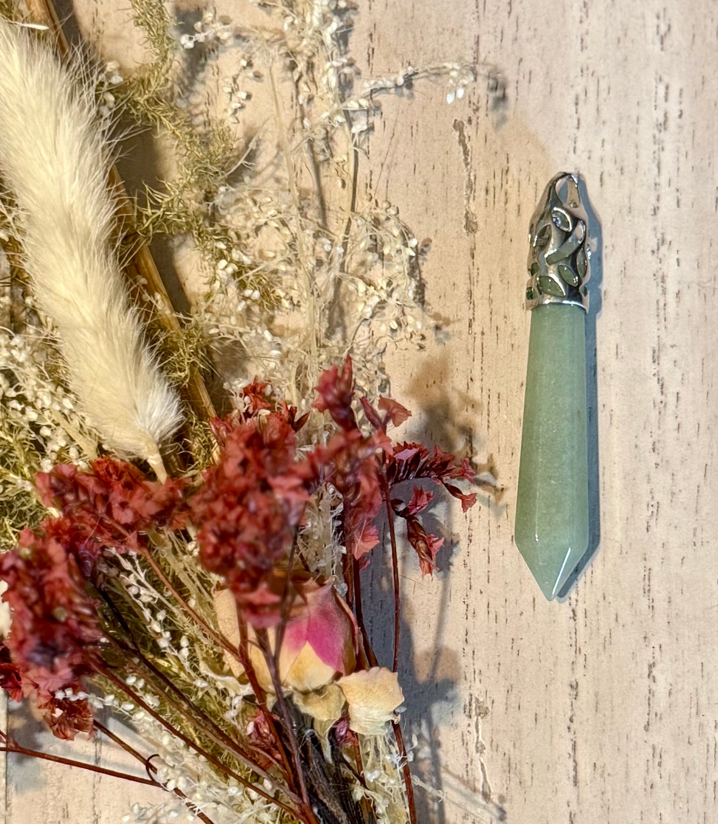 Aventurine Crystal Pillar Pendant
