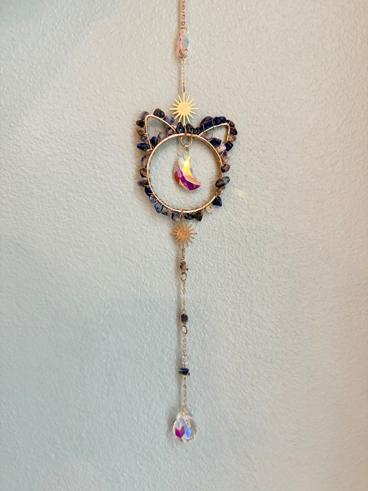 Sodalite Cat Sun Catcher