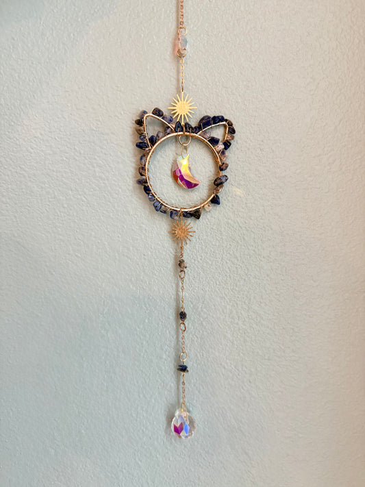Sodalite Cat Sun Catcher