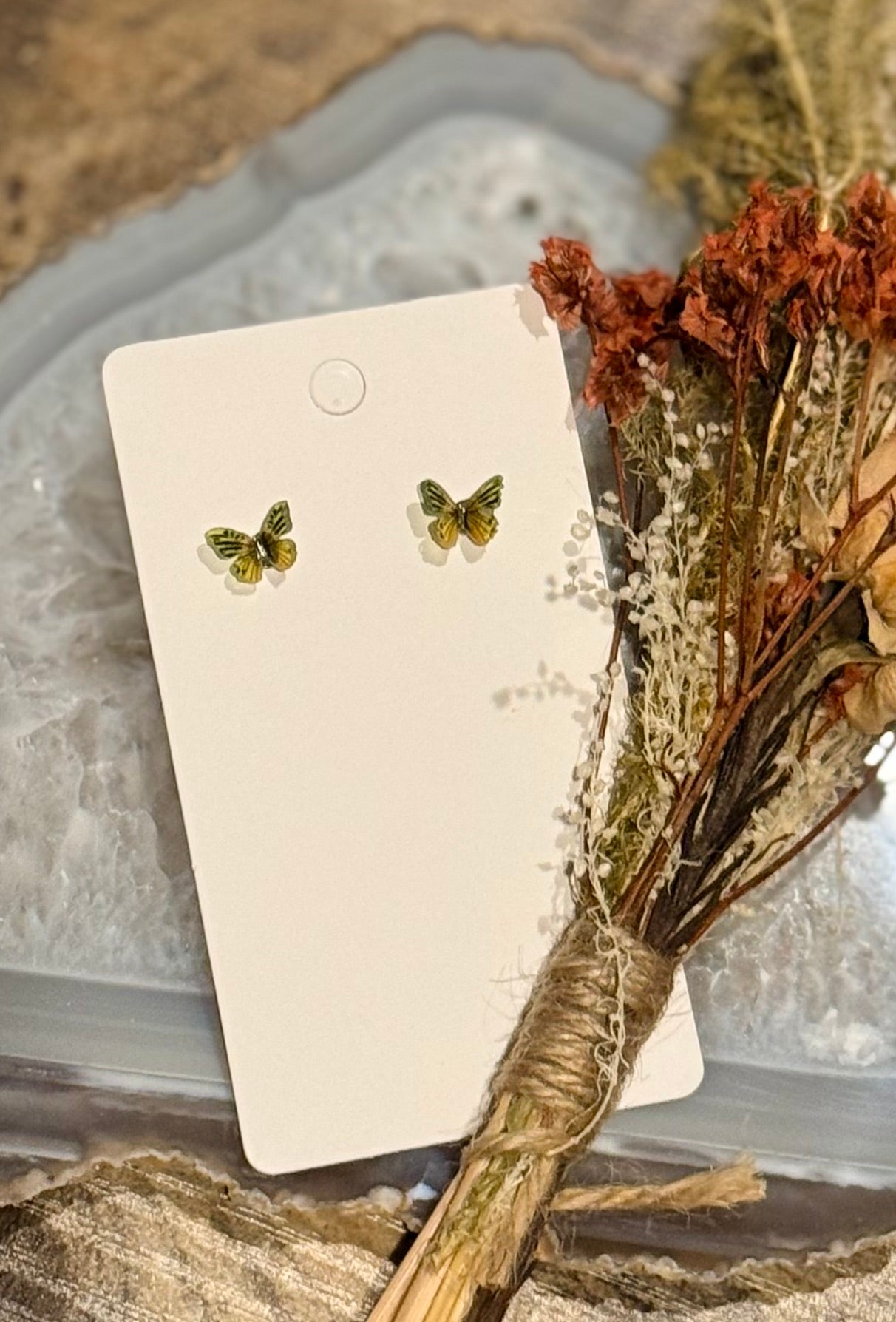 Colorful Butterfly Studs w/ Stainless Steel Posts