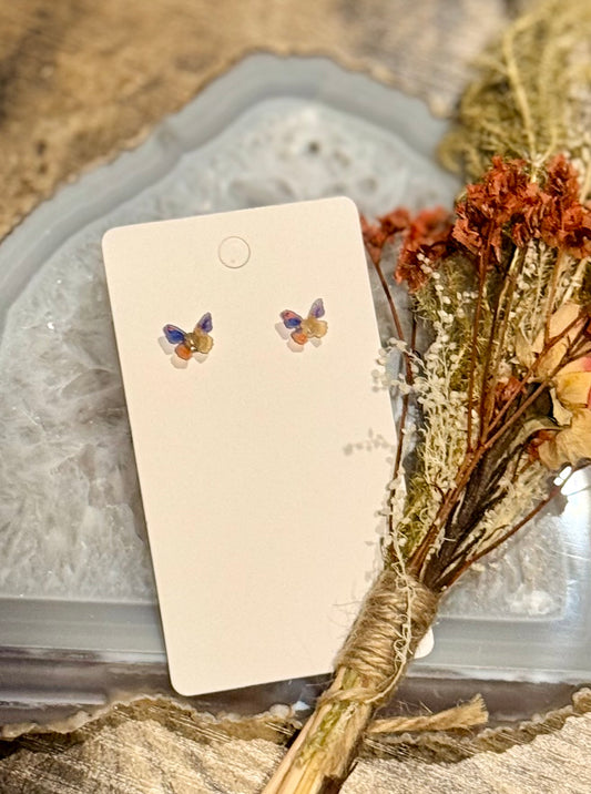 Colorful Butterfly Studs w/ Stainless Steel Posts