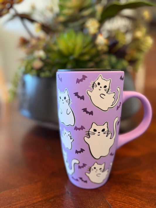 Boo Purple Kitty Mug